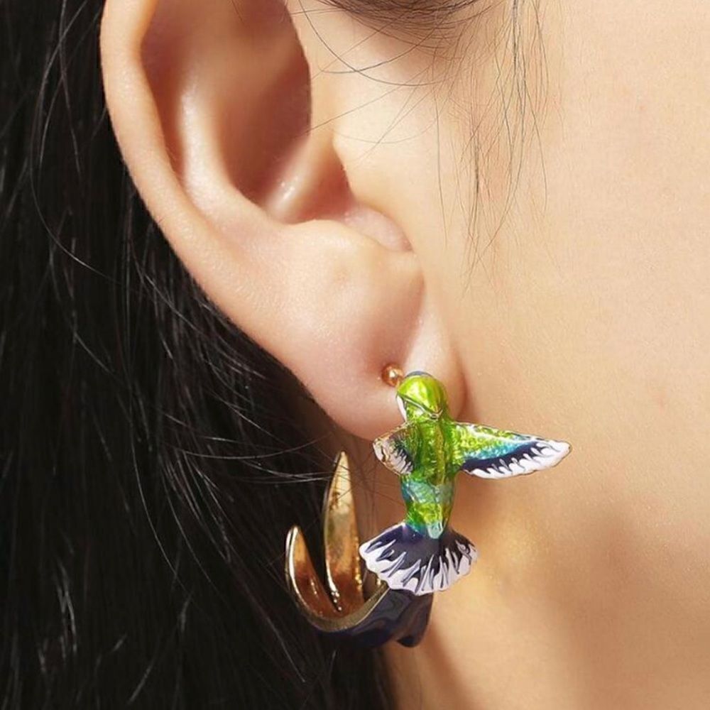 Bird stud earrings M200